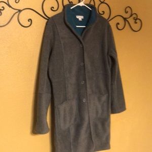 Susan Graver Teal and Gray Reversible Coat